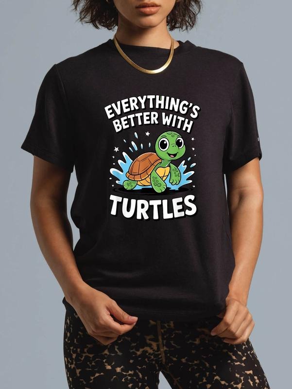 cotton Cute Turtle Lover Adults or Kids Boys Girls Turtles T-Shirt casual Fashion graphic tees for women Hoodie, Sweatshirt