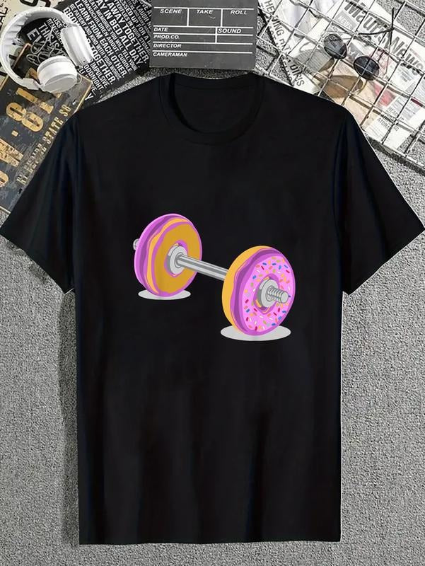 cotton Doughnut Dumbbell Weight Lifting Exercise T-Shirt casual Fashion graphic tees for women Hoodie, Sweatshirt