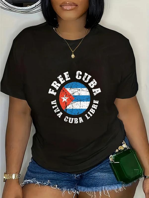 cotton Free Cuba Viva Cuba Libre Pro-Freedom Movement Gift T-Shirt casual Fashion graphic tees for women Hoodie, Sweatshirt