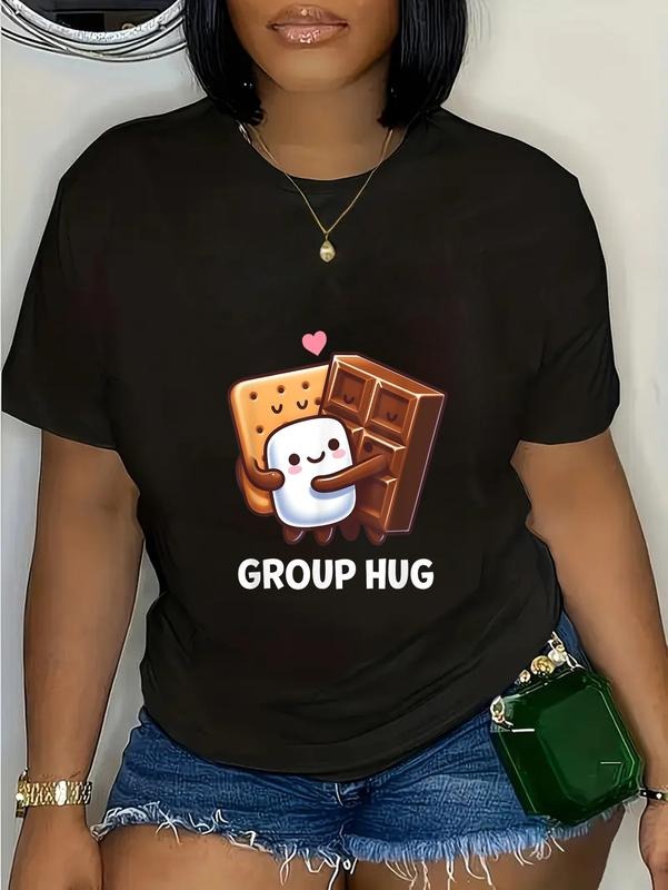 cotton Funny Camping Smores Group Hug Shirt Cute S'mores T-Shirt casual Fashion graphic tees for women Hoodie, Sweatshirt