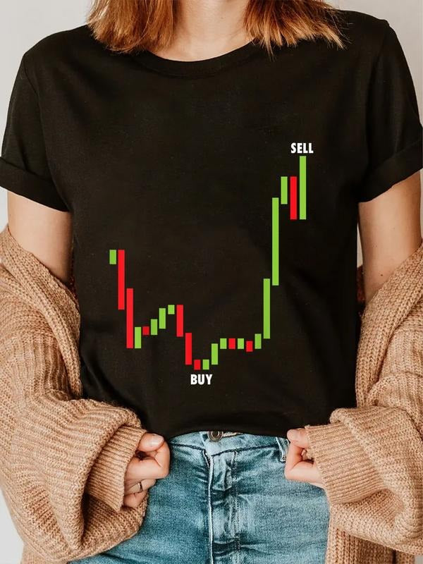 cotton Funny Day Trading Buy Low Sell High Stock Trading T-Shirt casual Fashion graphic tees for women Hoodie, Sweatshirt