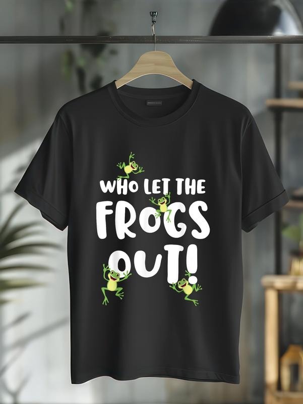 cotton Funny Passover Who Let the Frogs Out Shirt Jewish Seder Fami T-Shirt casual Fashion graphic tees for women Hoodie,...