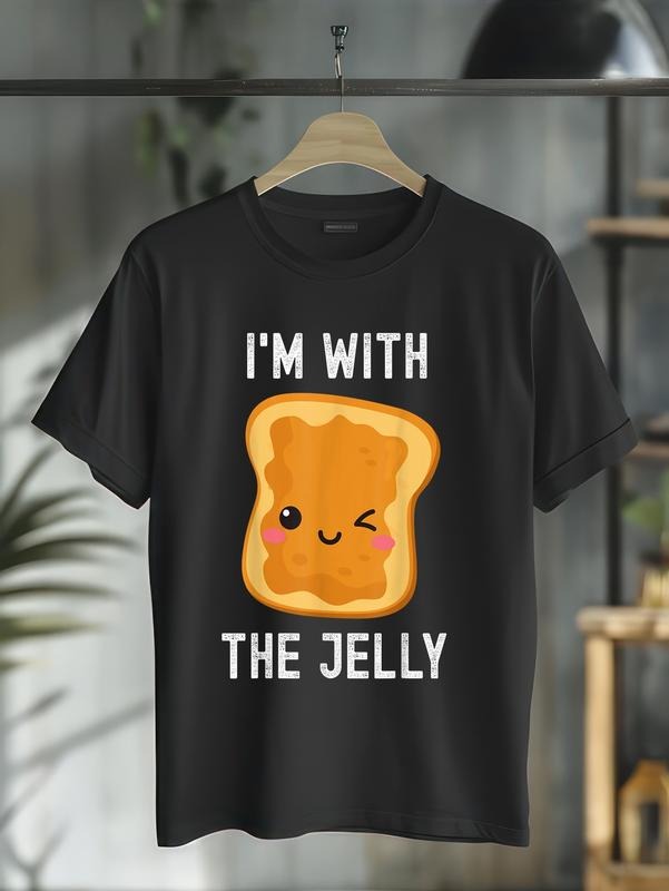 cotton Funny Peanut Butter & Jelly Matching His & Hers Couples T-Shirt casual Fashion graphic tees women Hoodie, Sweatshirt