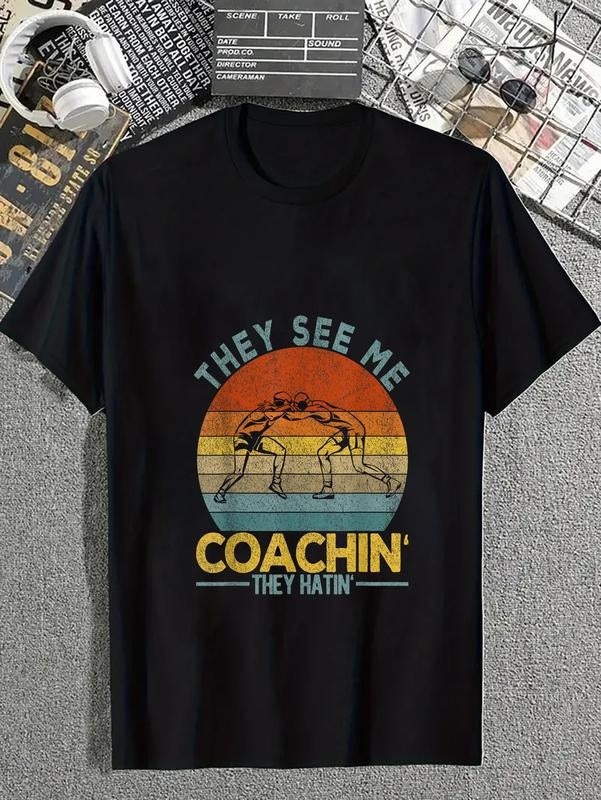 cotton Funny Scholastic Wrestling Coach Folkstyle Wrestling Retro T-Shirt casual Fashion graphic tees for women Hoodie,...