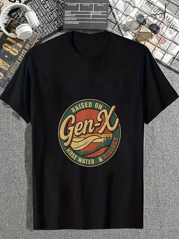 cotton GenX Raised On Hose Water & Neglect Humor Retro GenerationX T-Shirt casual Fashion graphic tees for women Hoodie,...