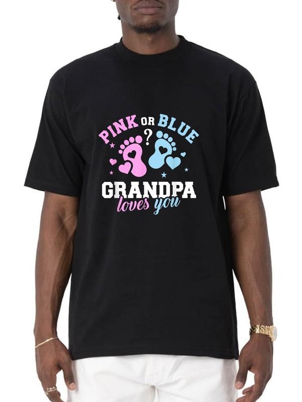 cotton Gender reveal grandpa T-Shirt casual Fashion graphic tees Hoodie, Sweatshirt | UrbanDripWear.com