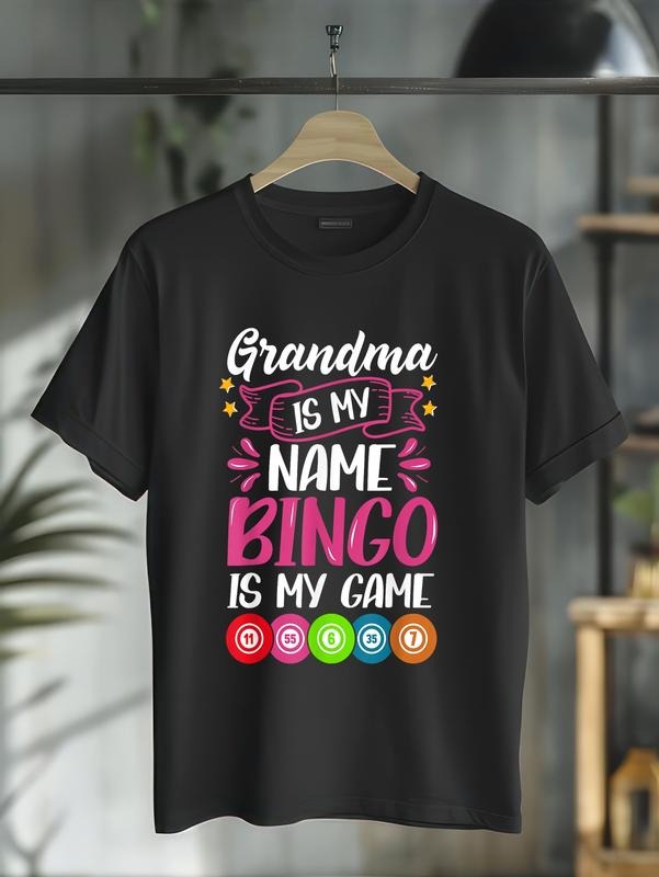 cotton Grandma Bingo player funny bingo quote design T-Shirt casual Fashion graphic tees for women Hoodie, Sweatshirt