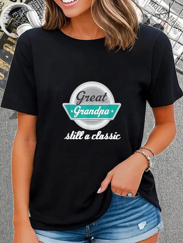 cotton Great Grandpa Gifts Funny Fathers Day Vintage T-shirt T-Shirt casual Fashion graphic tees women Hoodie, Sweatshirt