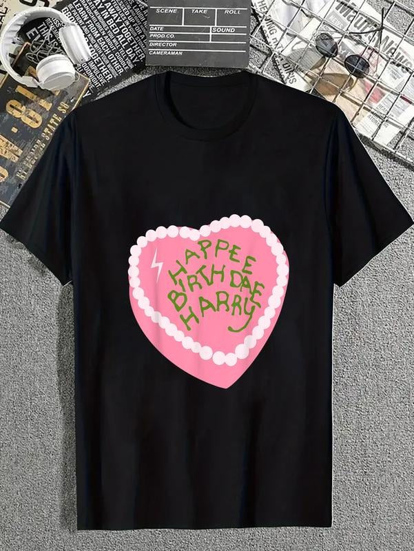cotton Happee Birthdae Harry Design T-Shirt casual Fashion graphic tees for women Hoodie, Sweatshirt | UrbanDripWear.com