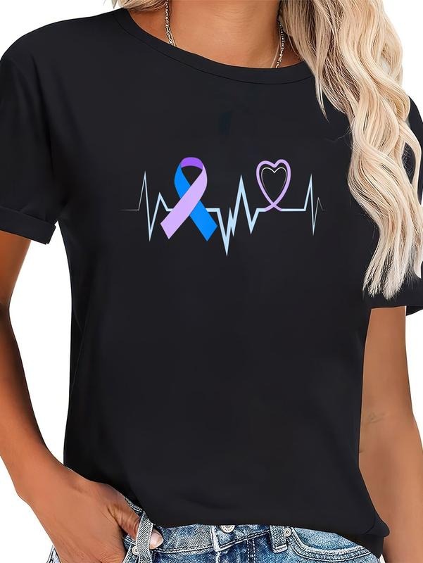 cotton Heartbeat Ribbon Preeclampsia Shirt Preeclampsia Awareness T-Shirt casual Fashion graphic tees Hoodie, Sweatshirt