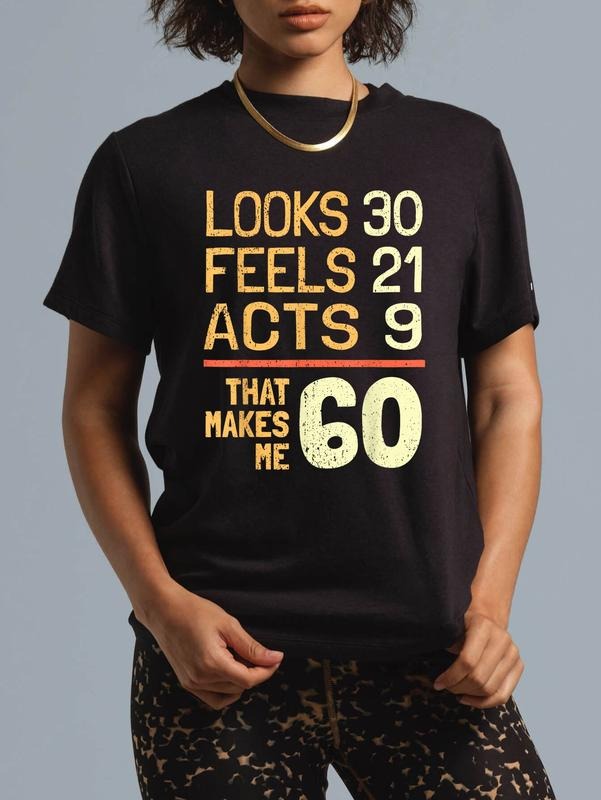 cotton Hilarious 60th Birthday Idea I 60 Years T-Shirt casual Fashion graphic tees women Hoodie, Sweatshirt