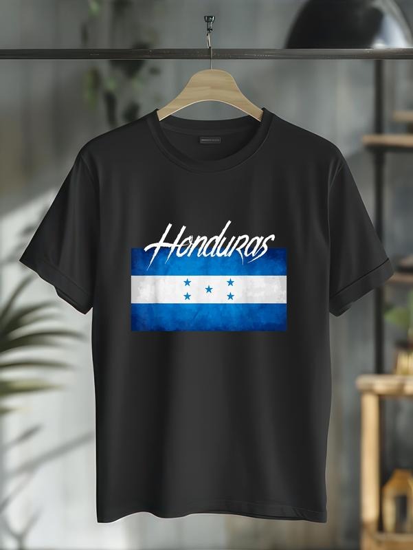 cotton Honduras Flag T shirt T-Shirt casual Fashion graphic tees women Hoodie, Sweatshirt | UrbanDripWear.com