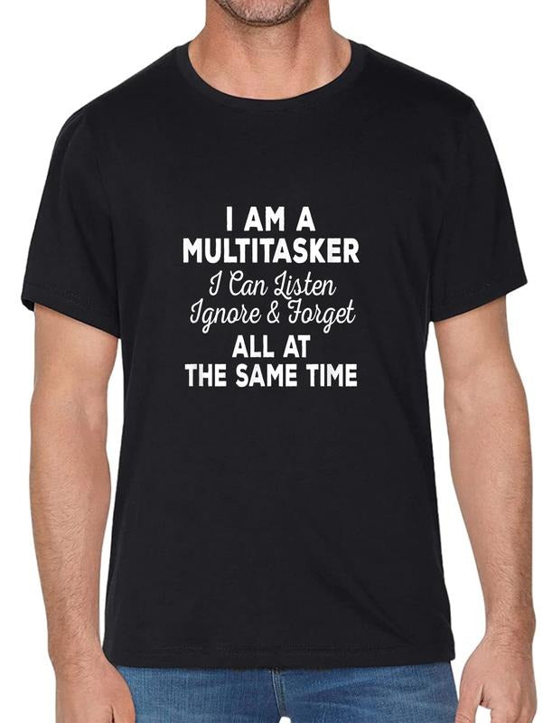 cotton I Am A Multitasker I Can Listen Ignore & Forget Funny Saying T-Shirt casual Fashion graphic tees Hoodie, Sweatshirt