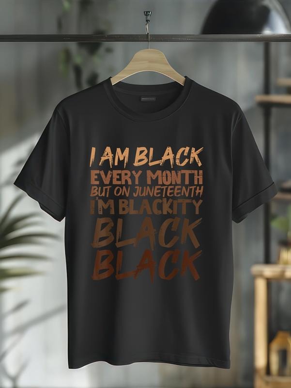 cotton I Am Black Every Month Juneteenth Blackity Men Women Kids T-Shirt casual Fashion graphic tees for women Hoodie,...