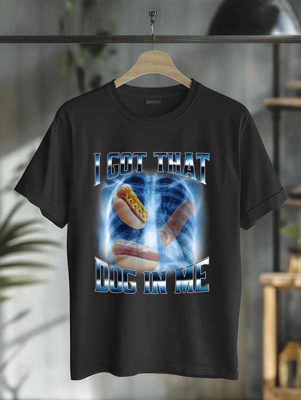 cotton I Got That Dog In Me Funny Hot Dog Meme Xray Hotdog Humor T-Shirt casual Fashion graphic tees for women Hoodie,...