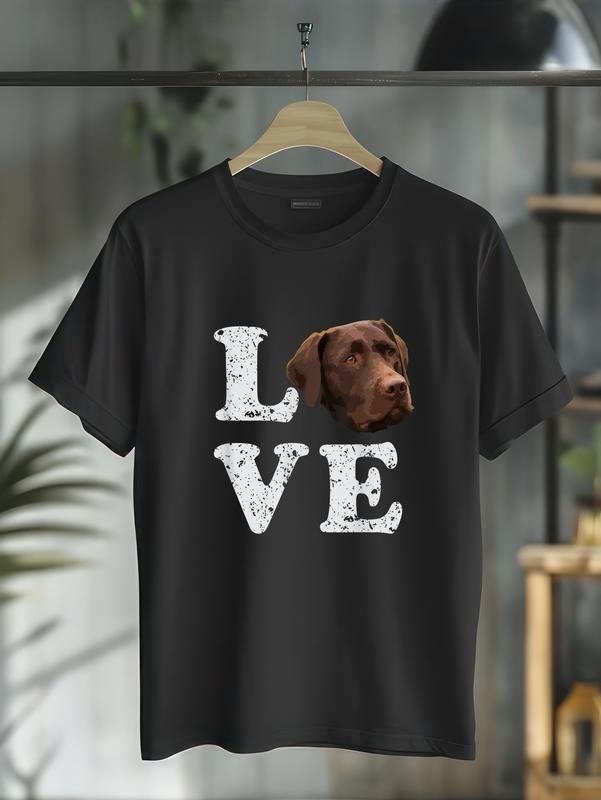 cotton I Love My Chocolate Lab T-Shirt | Labrador Retriever Dog Tee T-Shirt casual Fashion graphic tees for women Hoodie,...