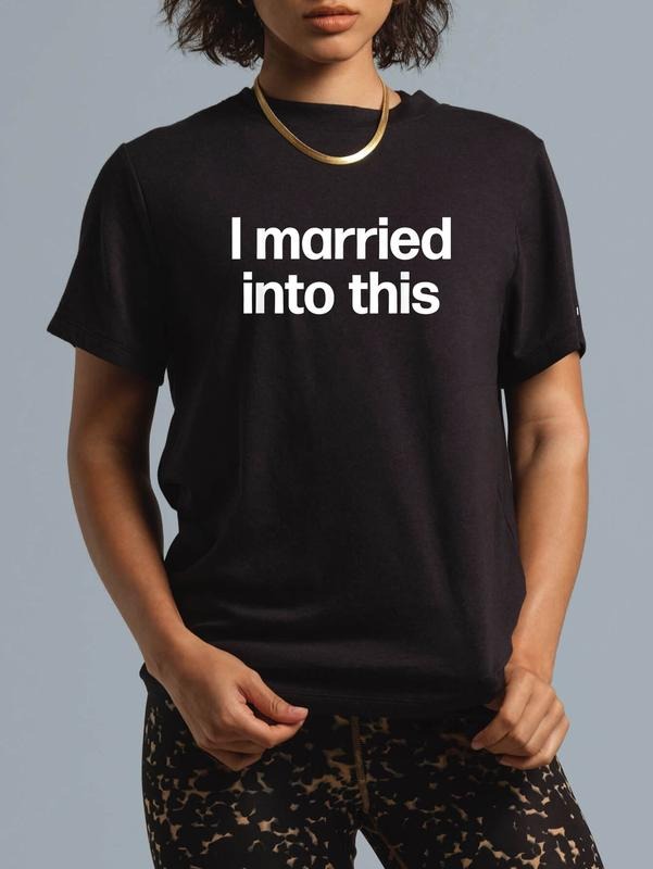 cotton I Married Into This | Funny Sister-In-Law Gift Wedding Photo T-Shirt casual Fashion graphic tees Hoodie, Sweatshirt