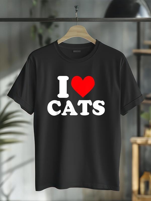 cotton I heart cats - I heart cats I love cats T-Shirt casual Fashion graphic tees women Hoodie, Sweatshirt