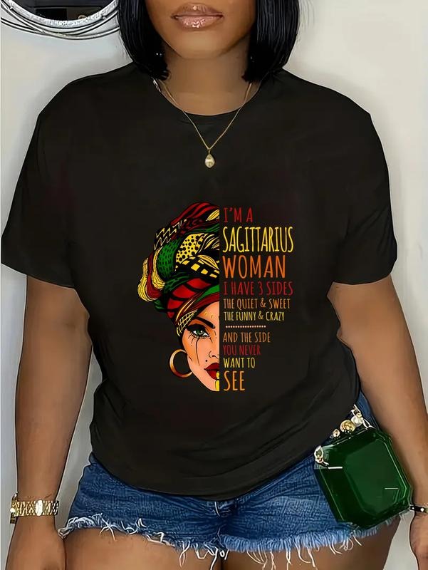 cotton I'm A Sagittarius Woman I Have 3 Sides Nov-Dec Birthday Gift T-Shirt casual Fashion graphic tees for women Hoodie,...