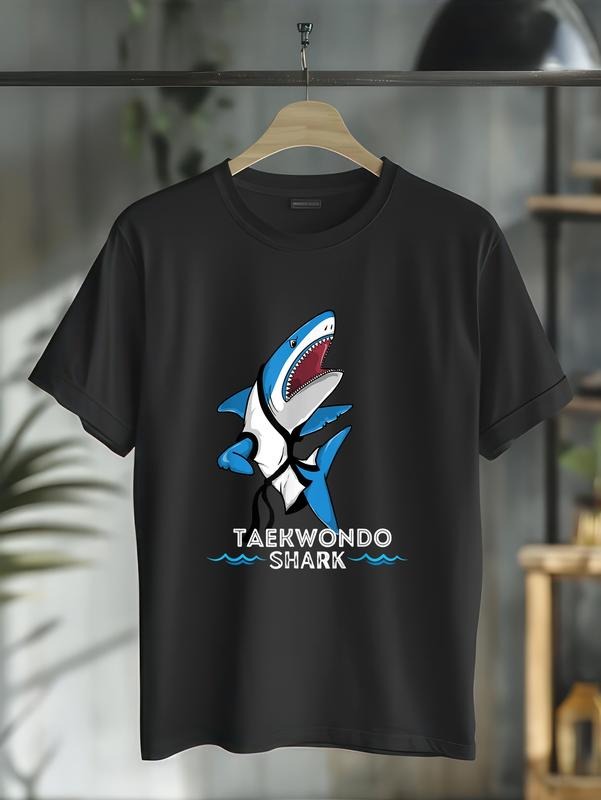 cotton Martial Arts TKD Store Taekwondo Shark T-Shirt casual Fashion graphic tees for women Hoodie, Sweatshirt