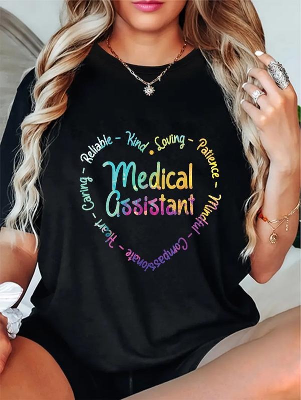 cotton Medical Assistant - Nurse Week Healthcare Professional RMA T-Shirt casual Fashion graphic tees for women Hoodie,...