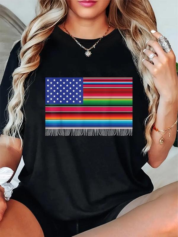 cotton Mexican american USA Flag Serape Cinco De Mayo For Women Men T-Shirt casual Fashion graphic tees women Hoodie,...