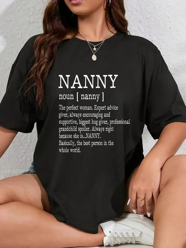 cotton Nanny Definition Grandma Mothers Day Gift Idea for Women T-Shirt casual Fashion graphic tees women Hoodie, Sweatshirt