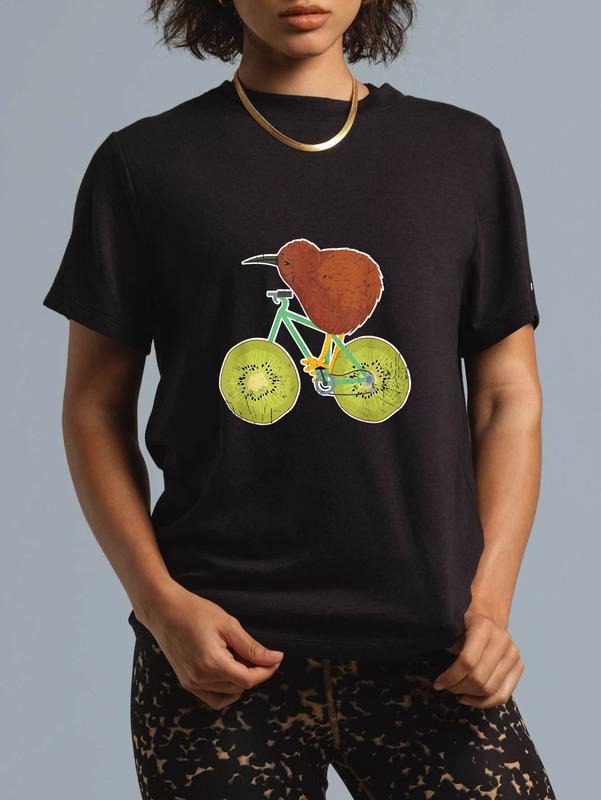 cotton New Zealand Bicycle for Kiwi Fruit Lovers T-Shirt casual Fashion graphic tees women Hoodie, Sweatshirt