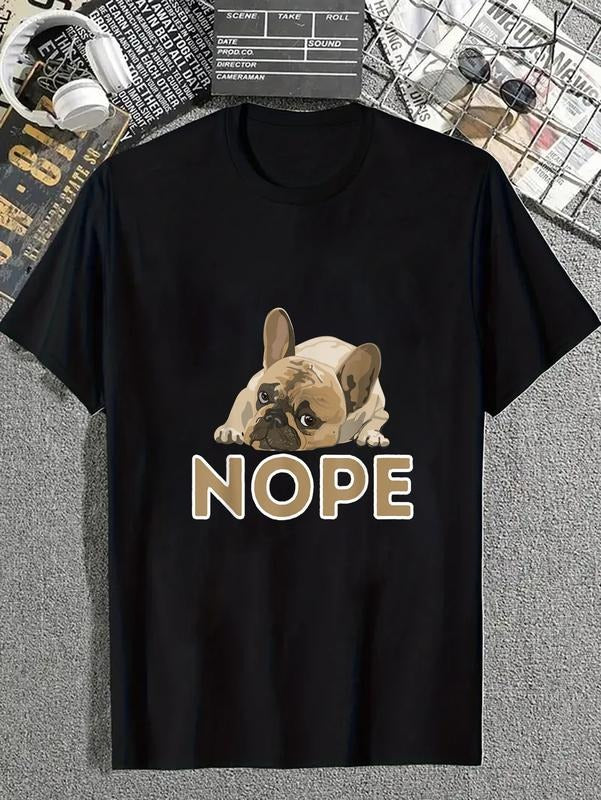 cotton Nope Lazy Frenchie - Funny French Bulldog Dog Lover T-Shirt casual Fashion graphic tees for women Hoodie, Sweatshirt