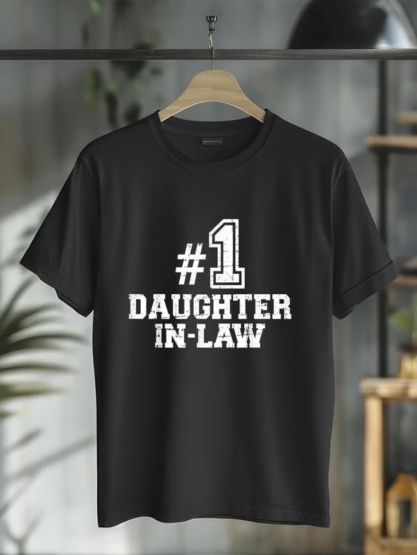 cotton Number one 1 daughter-in-law T-Shirt casual Fashion graphic tees for women Hoodie, Sweatshirt | UrbanDripWear.com