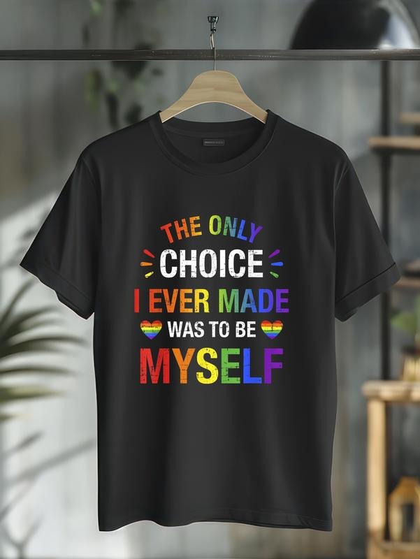 cotton Only choice be myself for gay and lesbian LGBT pride T-Shirt casual Fashion graphic tees for women Hoodie, Sweatshirt
