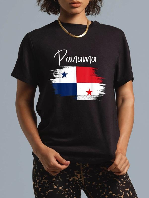 cotton Panama Flag tshirt, Panamanian tshirt, Panama flag for women T-Shirt casual Fashion graphic tees women Hoodie,...