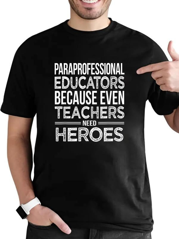 cotton Paraprofessional Educators T-Shirt Funny Para Gift Tshirts T-Shirt casual Fashion graphic tees for women Hoodie,...