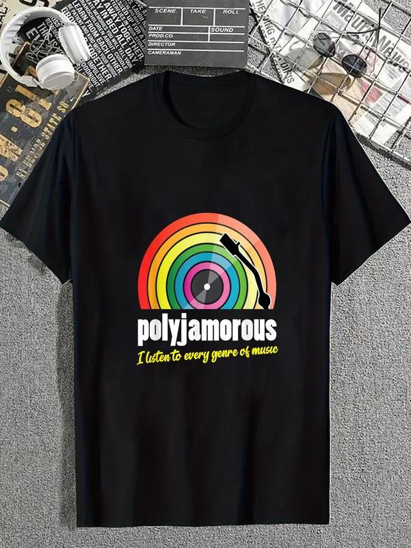 cotton Polyjamorous I listen to every genre of Music T-Shirt casual Fashion graphic tees for women Hoodie, Sweatshirt
