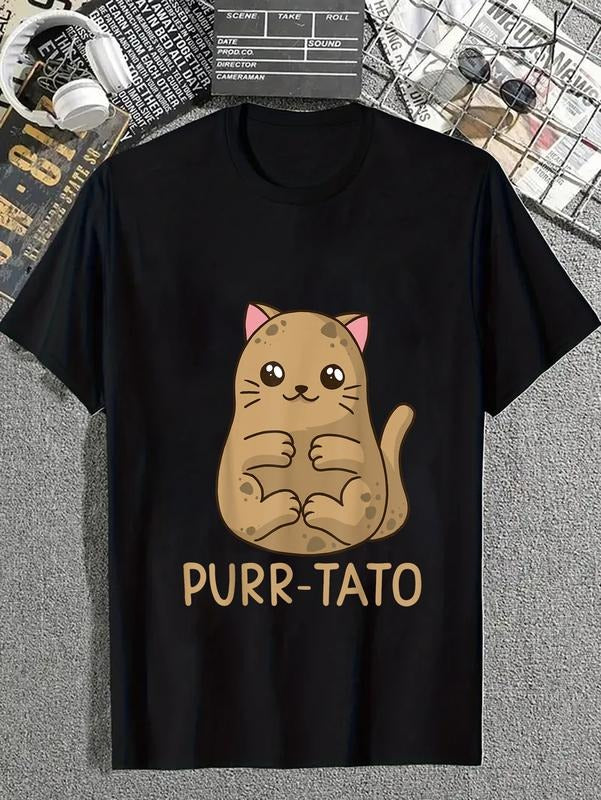 cotton Purrtato Cat Potato Cat Lover Idaho Potatoes T-Shirt casual Fashion graphic tees for women Hoodie, Sweatshirt