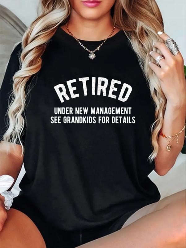 cotton Retired Under New Management See Grandkids For Details T-Shirt casual Fashion graphic tees women Hoodie, Sweatshirt