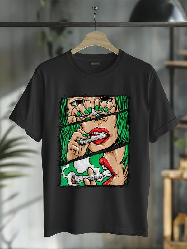 cotton Roll It Lick It Smoke It Shirt Marijuana Pot Weed T-Shirt T-Shirt casual Fashion graphic tees for women Hoodie,...