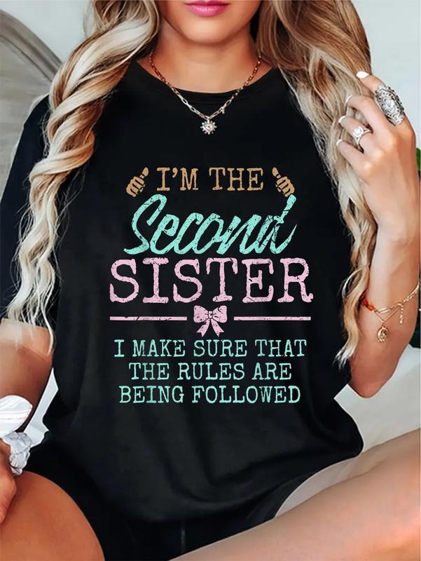cotton Rules are Followed The Second of 4 Sisters 5 Sisters Sibling T-Shirt casual Fashion graphic tees for women Hoodie,...