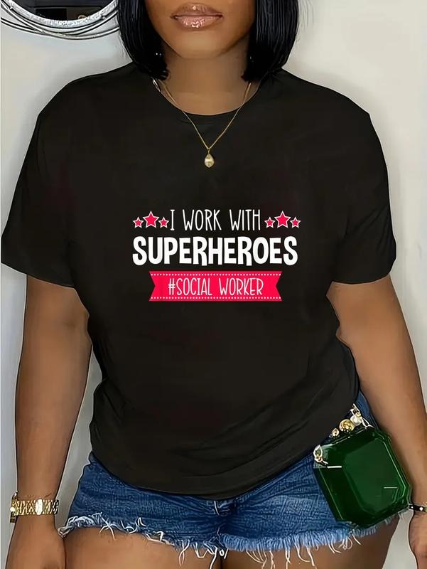 cotton Social Workers MSW School Gift Funny Quote Work Superheroes T-Shirt casual Fashion graphic tees for women Hoodie,...