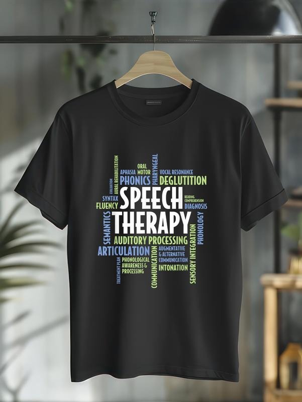 cotton Speech Therapist SLP Language Pathologist Speech Therapy T-Shirt casual Fashion graphic tees for women Hoodie,...
