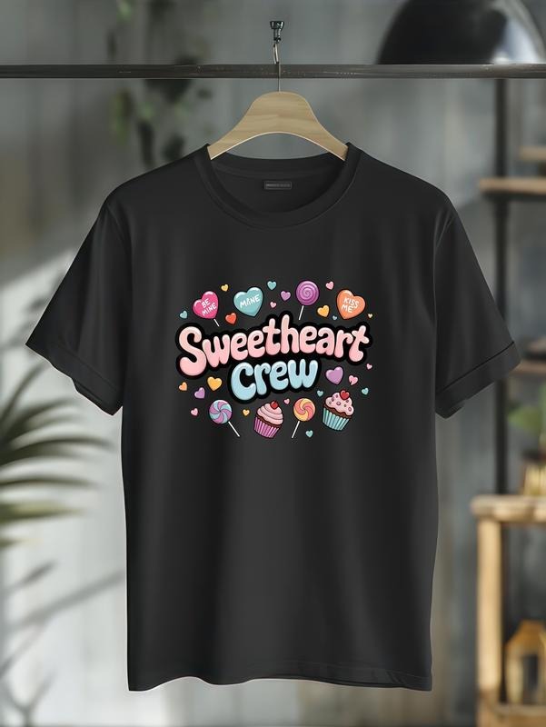 cotton Sweetheart Crew Pastel Candy and Cupcake Theme T-Shirt casual Fashion graphic tees for women Hoodie, Sweatshirt