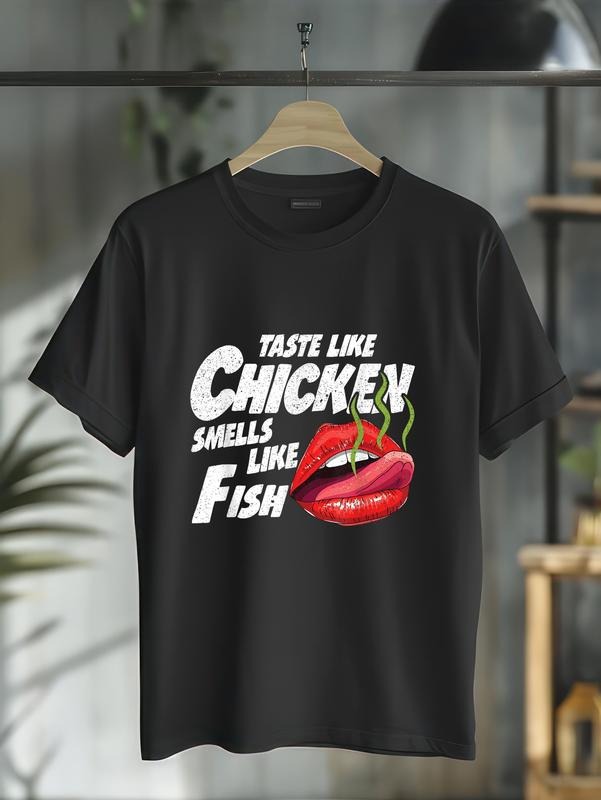cotton Taste Like Chicken Smells Like Fish - Funny Adult Humor T-Shirt casual Fashion graphic tees for women Hoodie,...