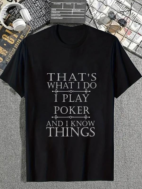 cotton That's What I Do I Play Poker Shirt Funny Card Gambling Gift T-Shirt casual Fashion graphic tees for women Hoodie,...