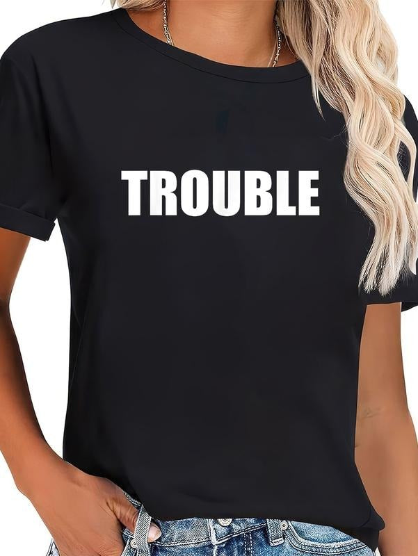cotton Trouble Simple T-Shirt casual Fashion graphic tees women Hoodie, Sweatshirt | UrbanDripWear.com