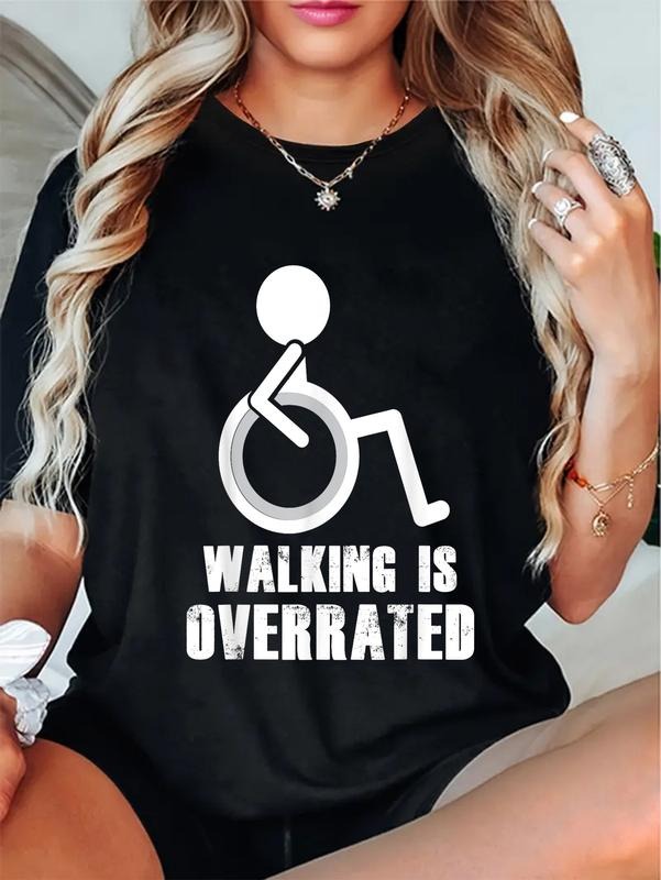 cotton Walking is Overrated - Funny Wheelchair Disability Saying T-Shirt casual Fashion graphic tees women Hoodie, Sweatshirt
