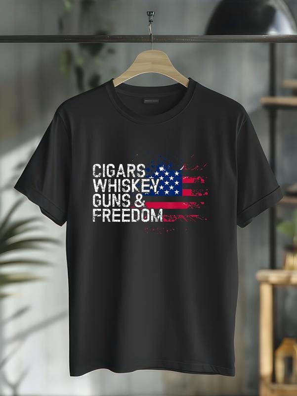 cotton Whiskey Guns and Freedom T shirt T-Shirt casual Fashion graphic tees for women Hoodie, Sweatshirt | UrbanDripWear.com