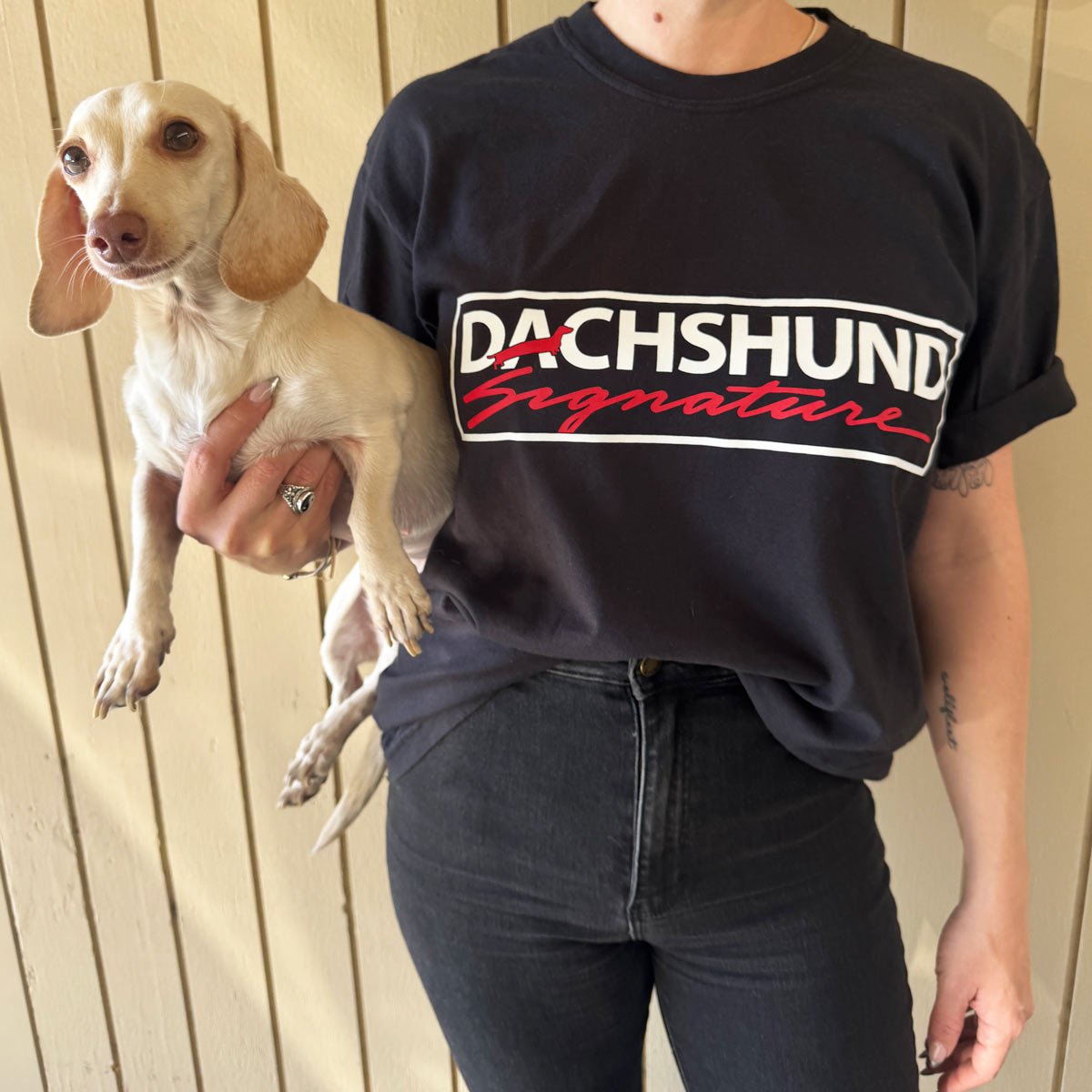 dachshund signature unisex tee