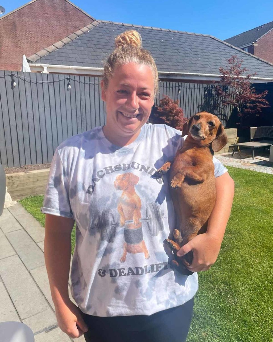 dachshunds & deadlifts unisex tee | tie-dye