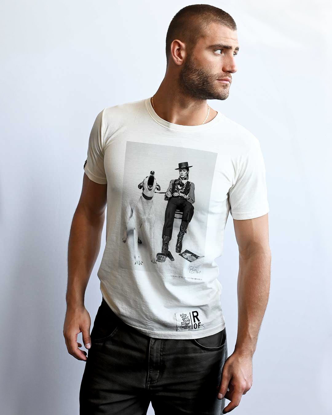 David Bowie Diamond Dogs Photo White Tee