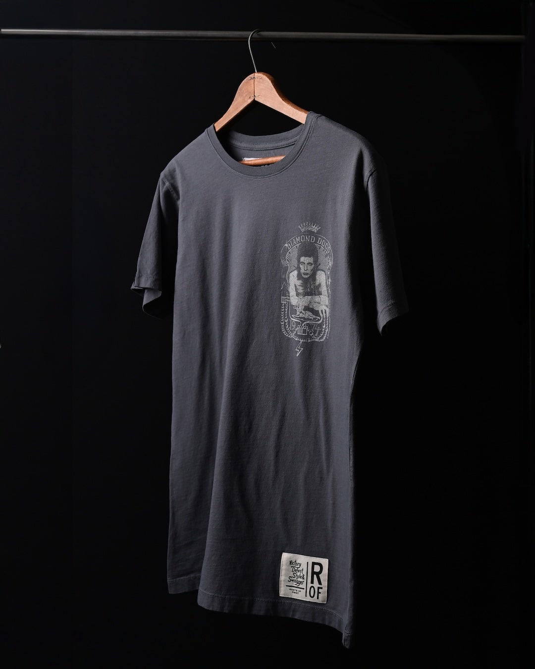 Davie Bowie 1974 Diamond Dogs Vintage Grey Tee